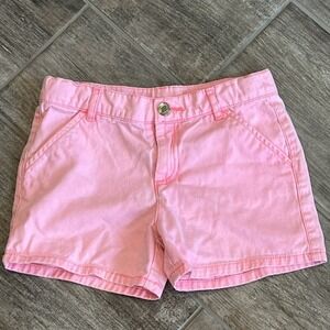 Carters Girls Pink Twill Shorts Adjustable Waist‎ Casual Cute Everyday Size 7